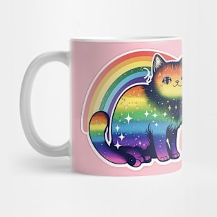 Kawaii Rainbow Kitty VI Mug